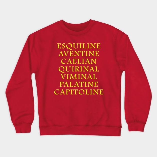 The Seven Hills of Rome Crewneck Sweatshirt by Lyvershop